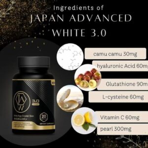 Japan Advanced White 3.0 – White Egg Crystal Skin Capsules (20 Capsules)